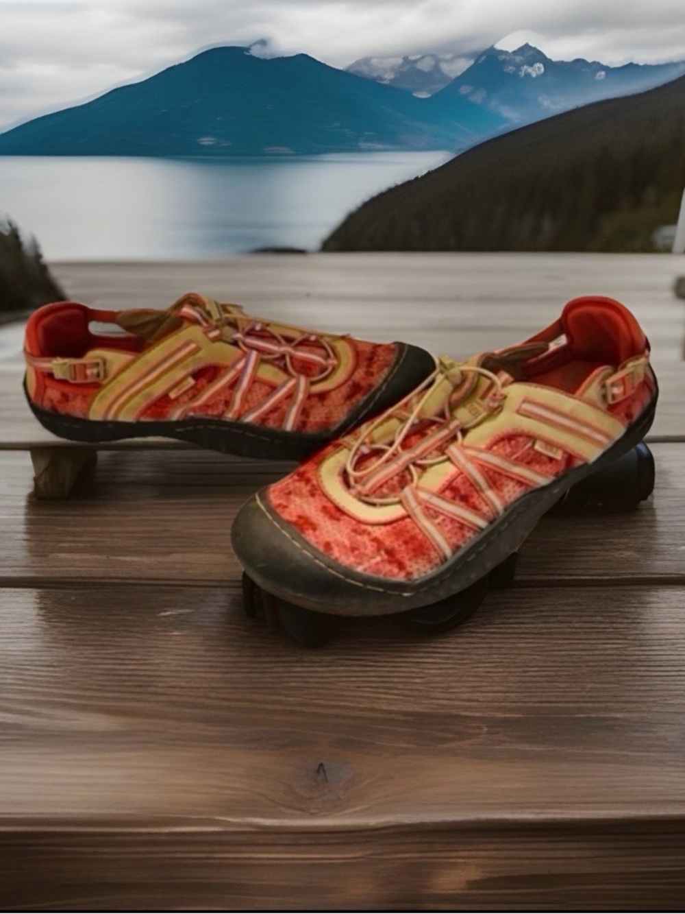 JBU Pinkish red hiking sandals Multicolor Active Slip-On Shoes size 11 M